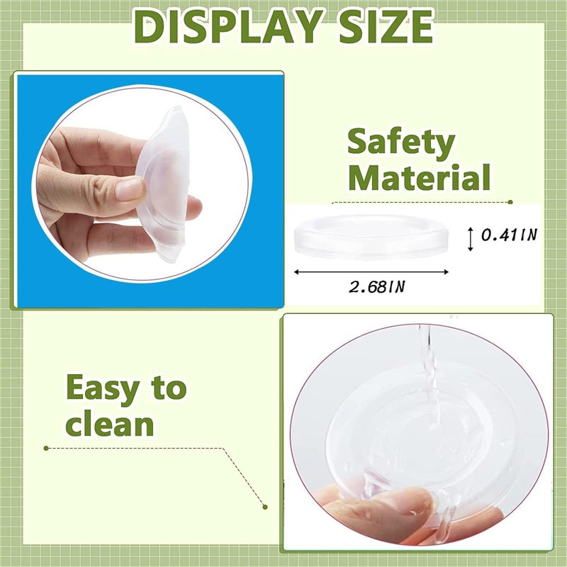 Boxweer 15PCS Yogurt Jar Lids - Clear Plastic, Reusable, BPA-Free Polypropylene, Screw Top, Transparent, Round, Microwaveable, Ideal for Oui Yogurt Jars, Glass Jars, and More - Image 2